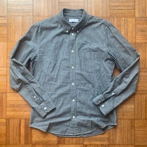 Men's Everlane Heather Grey Button Up Oxford-Style Shirt, M